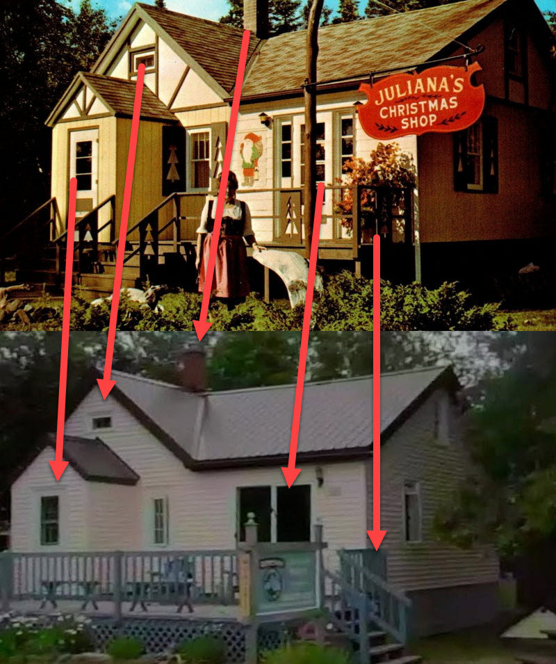 Julianas Christmas Shop - Comparison Then Vs Now (newer photo)